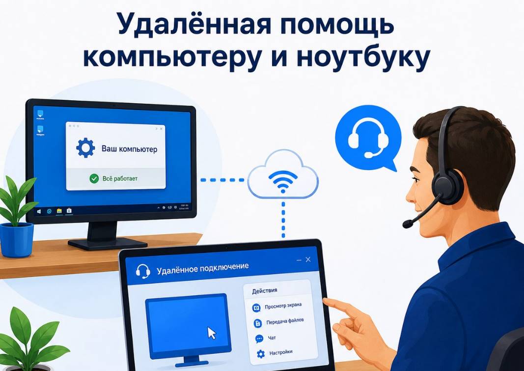 Удалённая помощь компьютеру и ноутбуку